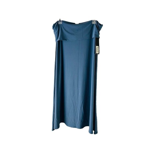 New Sympli Canada Passion Fold Over Maxi Long Skirt Blue Womens 14